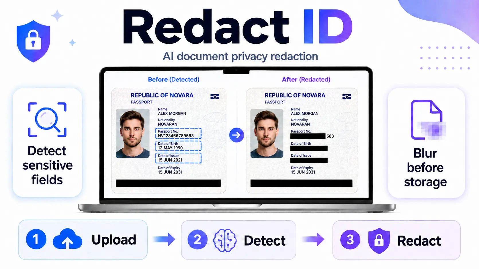 RedactID demo preview.